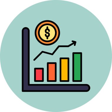 işletme büyüme grafiği vektör simgesi
