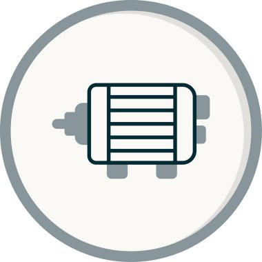 Motorlu. Web simgesi basit illüstrasyon