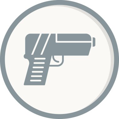 Pompalı tüfek ikonu. Web için tabanca vektör simgelerinin basit çizimi 