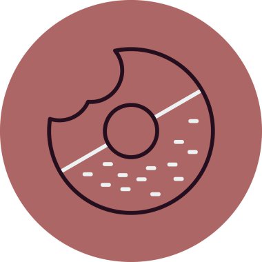 donut. Web simgesi basit illüstrasyon