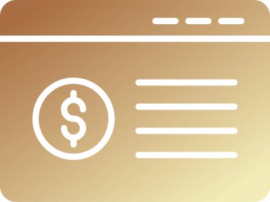 Banka Hesap simgesi vektör çizimi