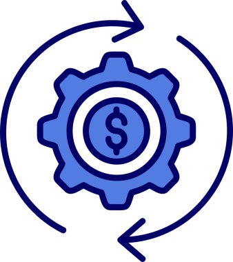 Para akışı. Web simgesi basit illüstrasyon