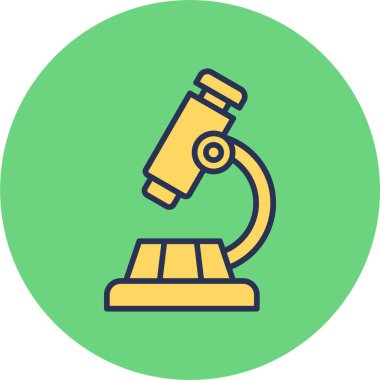 Mikroskop. Web simgesi basit illüstrasyon