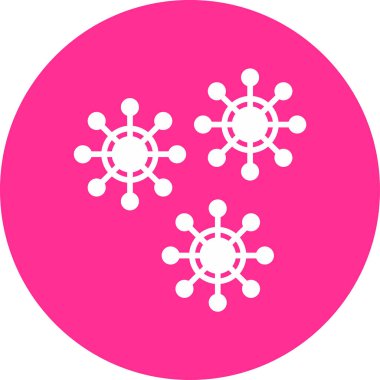 Bakteriler. Web simgesi basit illüstrasyon 