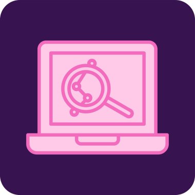 dizüstü bilgisayar simgesi, vektör illüstrasyonu basit tasarım