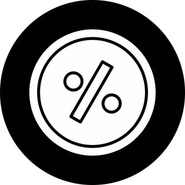 İndirim simgesinin vektör illüstrasyonu, yüzde