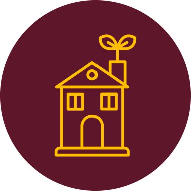 Ev. Web simgesi basit illüstrasyon 