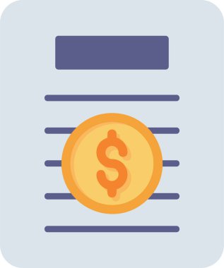 Fatura. Web simgesi basit illüstrasyon 