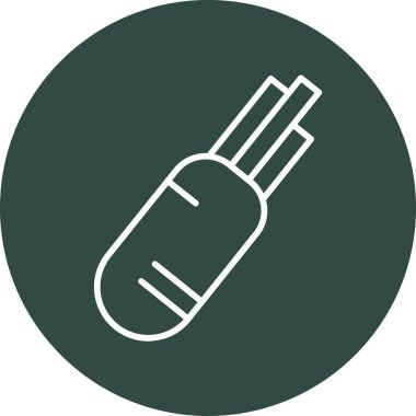 Daikon Turp Simgesi, Vektör Resimleri Beyaz Arkaplanda İzole Edildi 