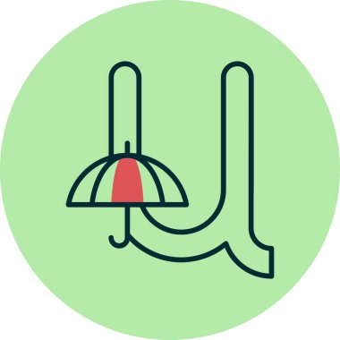 Küçük harf u 'nun vektör çizimi                                     