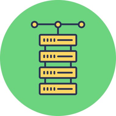 veritabanı simgesi, vektör illüstrasyonu basit tasarım