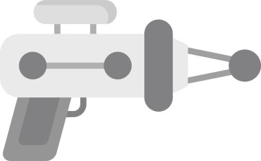 Lazer silahı, silah ikonu, vektör illüstrasyonu