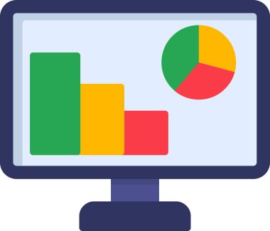 Basit analiz simgesi. vektör illüstrasyonu