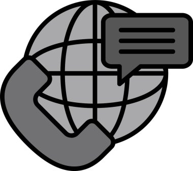 Küresel iletişim vektör çizim 