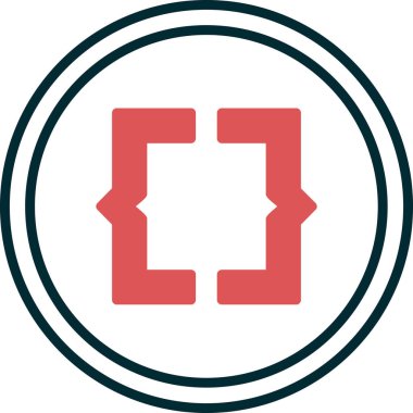 Parantez web simgesi vektör illüstrasyonu