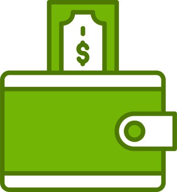 Wallet icon, vector illustration simple design