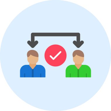 Ortaklık web simgesi vektör illüstrasyonu