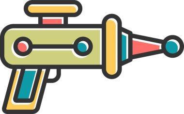 Lazer silahı, silah ikonu, vektör illüstrasyonu