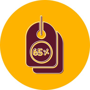 indirimli etiket simgesi, vektör illüstrasyonu basit tasarım