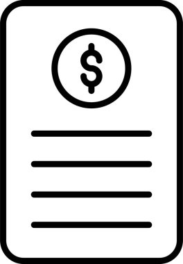 Fatura. Web simgesi basit illüstrasyon