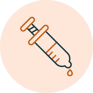 Aşı şırınga vektör simgesi