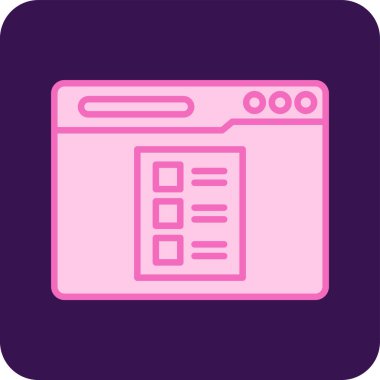 İş ve vektör illüstrasyonu için Quiz web simgesi