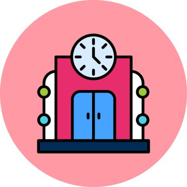 Zaman Makinesi ikon vektör çizimi