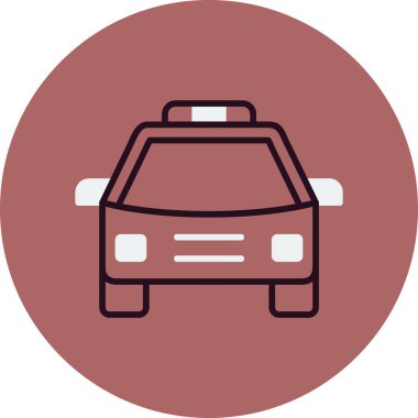 Polis arabası. Web simgesi basit illüstrasyon