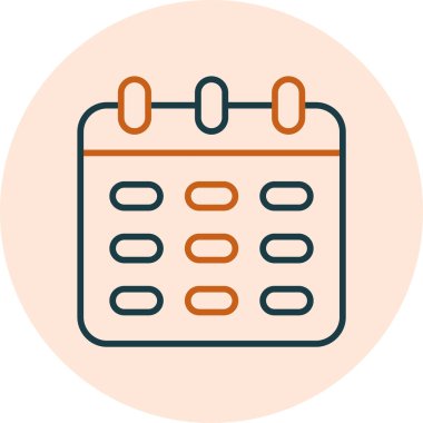 Takvim simgesi vektör illüstrasyonu