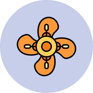 Çiçek simgesinin vektör illüstrasyonu