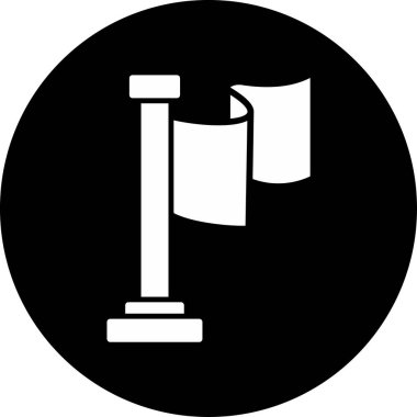 Bayrak. Web simgesi basit illüstrasyon