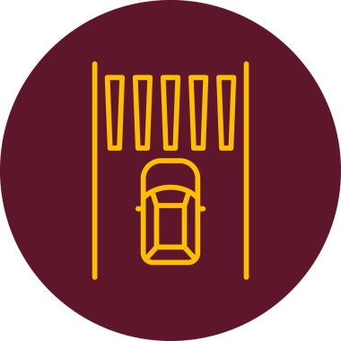 Zebra Geçidi. Web simgesi basit illüstrasyon