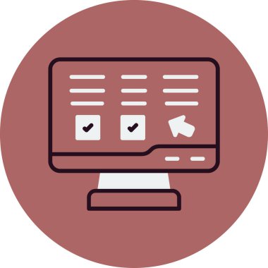 Çevrimiçi Ders modern simgesinin vektör illüstrasyonu