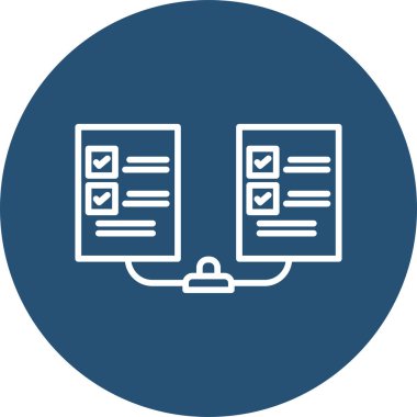 Simge vektör illüstrasyon tasarımını karşılaştır