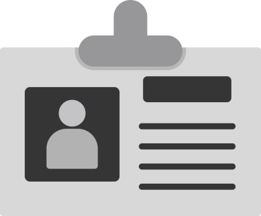 Kimlik kartı web simgesi, vektör illüstrasyonu 