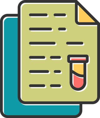 Minimalist bir dizaynda bir belge simgesinin vektör illüstrasyonu.