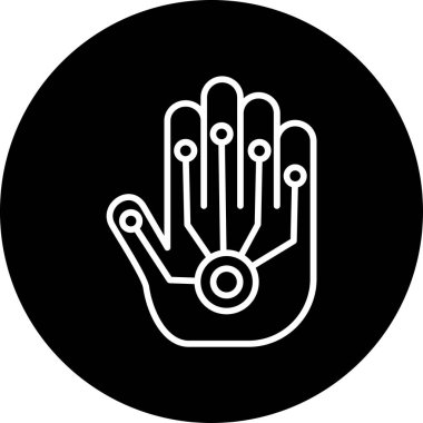 Kablolu eldiven. Web simgesi basit illüstrasyon