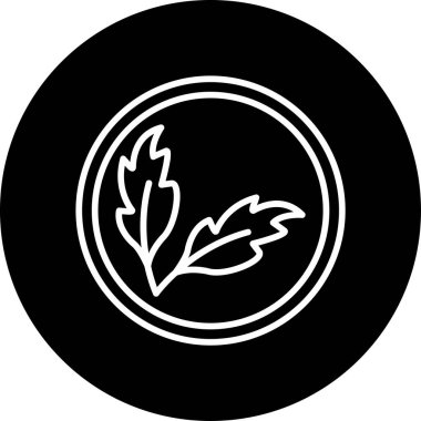 Taze ve sağlıklı yapraklar, hipoalerjenik sembol, vektör çizimi 