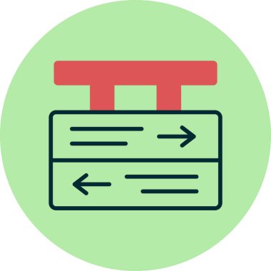 Yönlü İşaret Web simgesi vektör çizimi