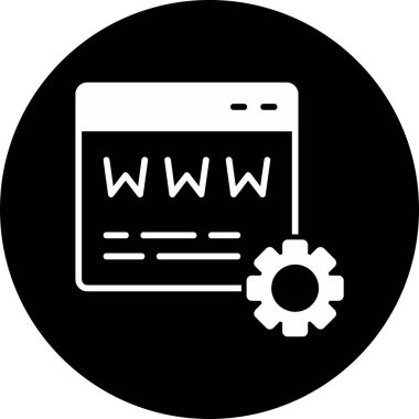 Web sitesi simgesi, vektör illüstrasyonu basit tasarım