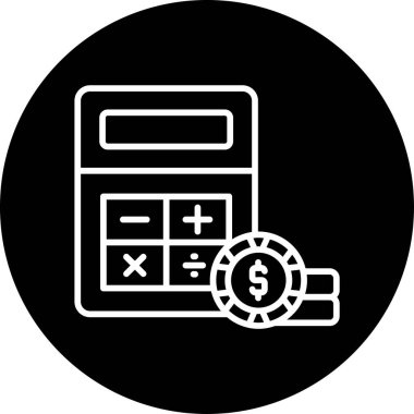 Hesaplama. Web simgesi basit illüstrasyon