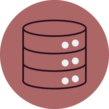 veritabanı simgesi, vektör illüstrasyonu basit tasarım