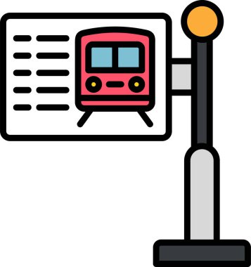 tren zaman çizelgesi vektör çizimi