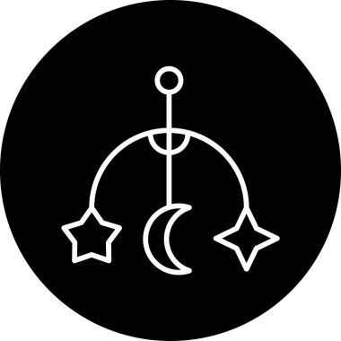 Beşik Oyuncak simgesi, vektör illüstrasyonu 