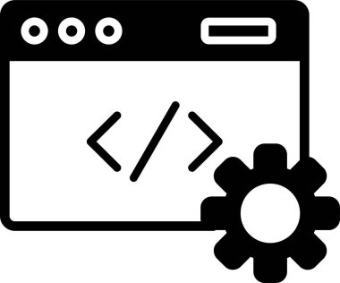 Web Yazılım simgesi, vektör illüstrasyonu