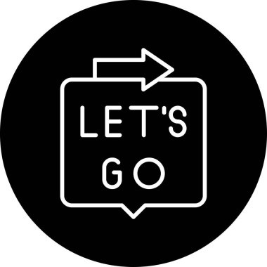 Hadi gidip ok ikonu vektör illüstrasyonunu yapalım