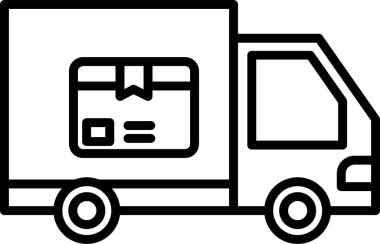 Teslimat. Web simgesi basit illüstrasyon