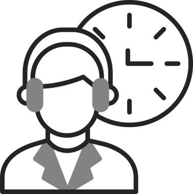 operatör düz simge, vektör, illüstrasyon