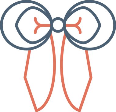 Kurdele yayı. Web simgesi basit illüstrasyon