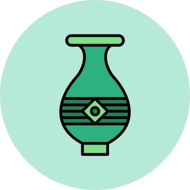 Vazo. Web simgesi basit illüstrasyon